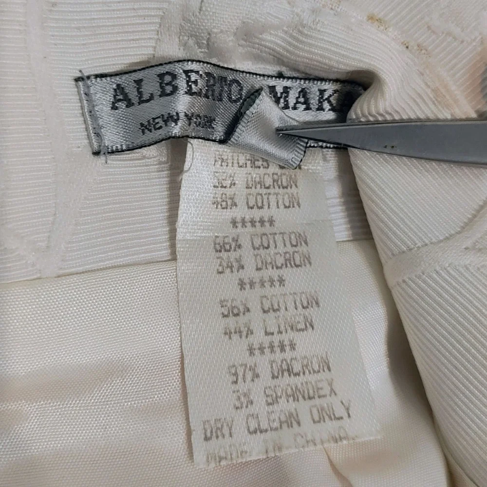 Alberto Makali Patchwork Mini Skirt Cream‎ Ivory Romantic Grandmacore Size 8